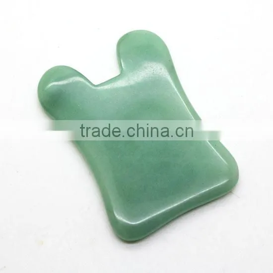 Wholesale Thickening Type Scraping Natural Green Jade Stone for Health photo-4