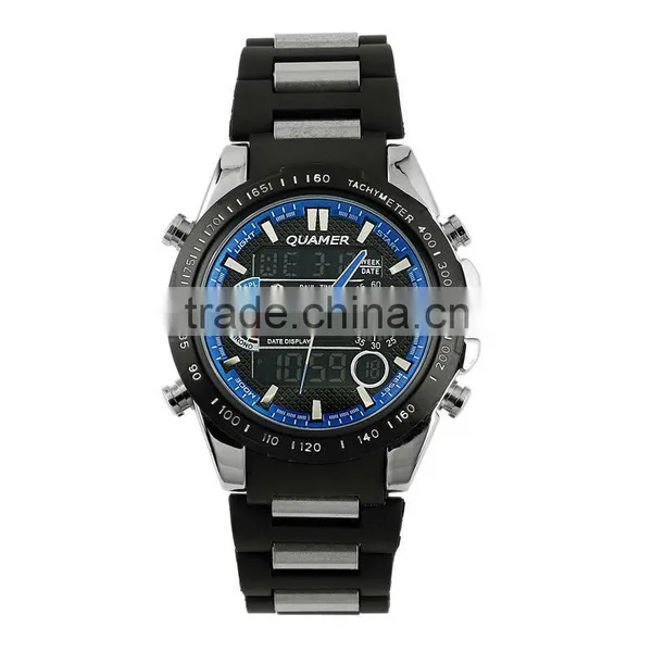 New Black & Blue Silicon Material Men Watches For Sport