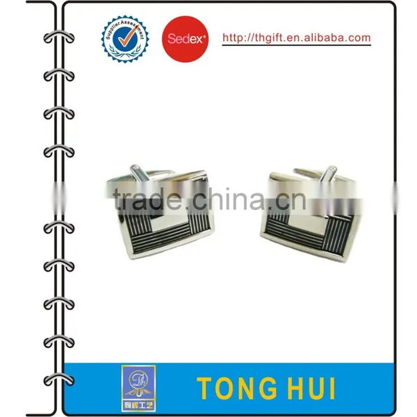 Fashion Cufflink With Rectangle and 3D Design
