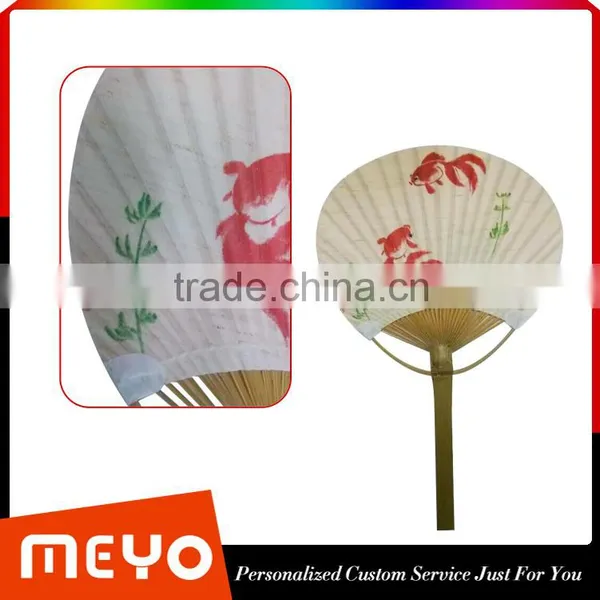 Bulk Advertising Custom Printing Round Bamboo Hand Fan Quality Choice Most Popular photo-4