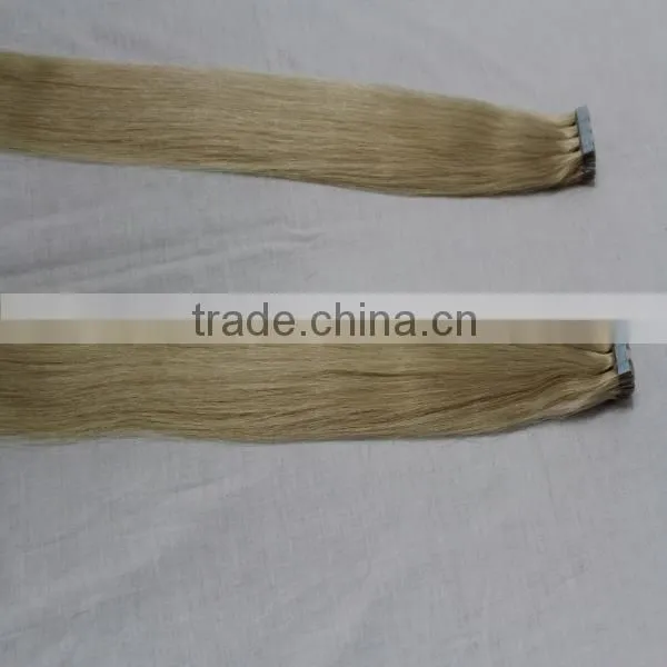 Factory Price Cheap White Russian Hair Tape Hair Extensions photo-3