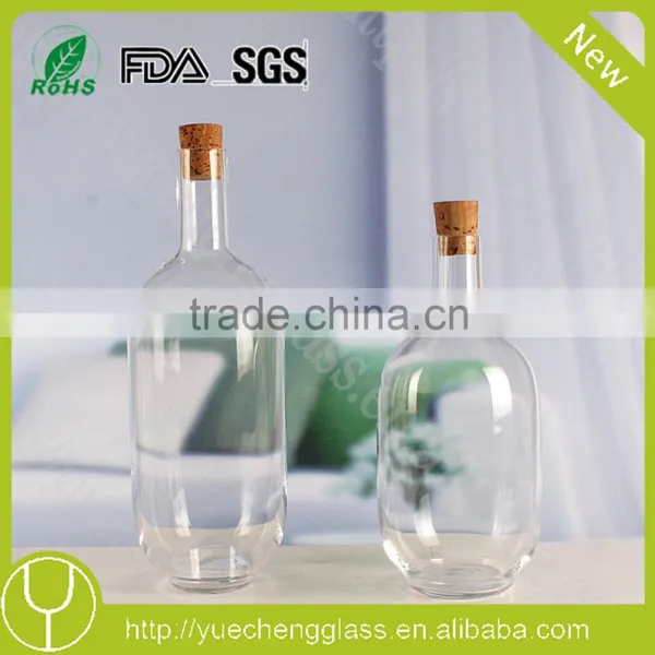 Clear Custom Design Glass Bottle Wholesale