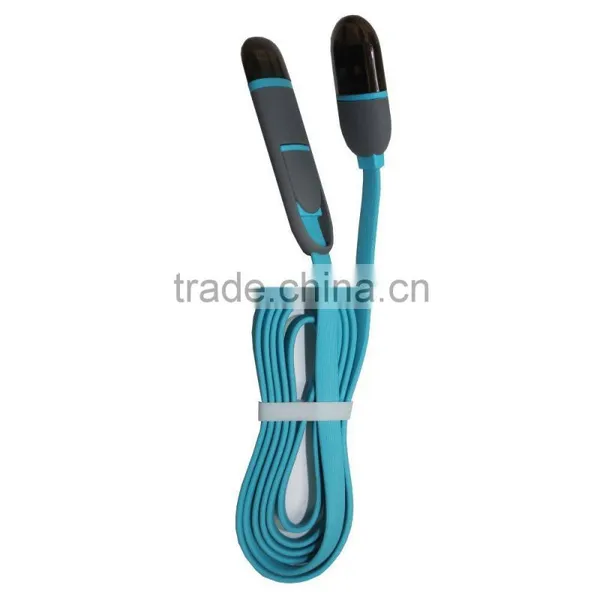 Good Looking Usb Multi 2 in 1 Charger Data Cable ,2 in 1 Usb Cable for Cell Phone photo-3
