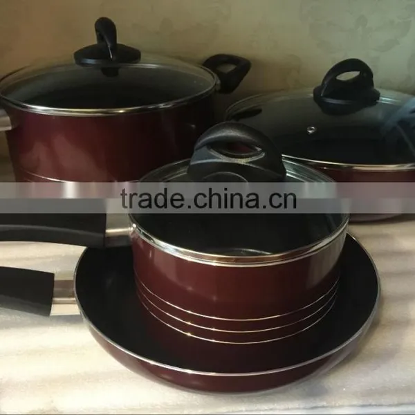 Quality Non-stick Red Caldero With Class Lid and Bakelite Handle photo-2