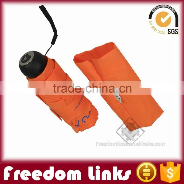 19 Inch 6K Orange Smart 5 Folding Umbrella Custom Logo photo-6