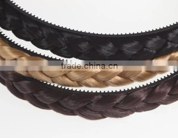 1PC Vintage Twisted Wig Headband For Women Wedding Hair Bands Hairband Plaited Braided Hair Accessories photo-3