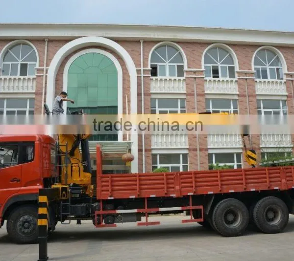 Factory Sale 12ton Straight Arm Telescopic Cranes Tractor Mounted Timber Trailer With Crane photo-2