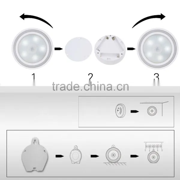 Universal LED Night Light Children AAA Battery 0.5W Light Sensor PIR Human Body Motion Bed Lamps Warm/White Led Night Lights photo-6