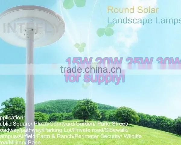 Round Solar LED Integrated Solar Energy Saving Lighting 30W for Garden