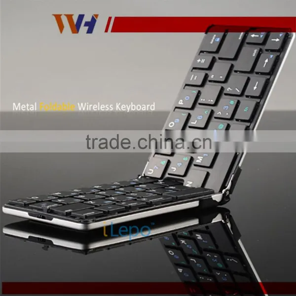 Ultra Thin Bluetooth Wireless Foldable Full Size Keypad Chocolate Mini Keyboard photo-2