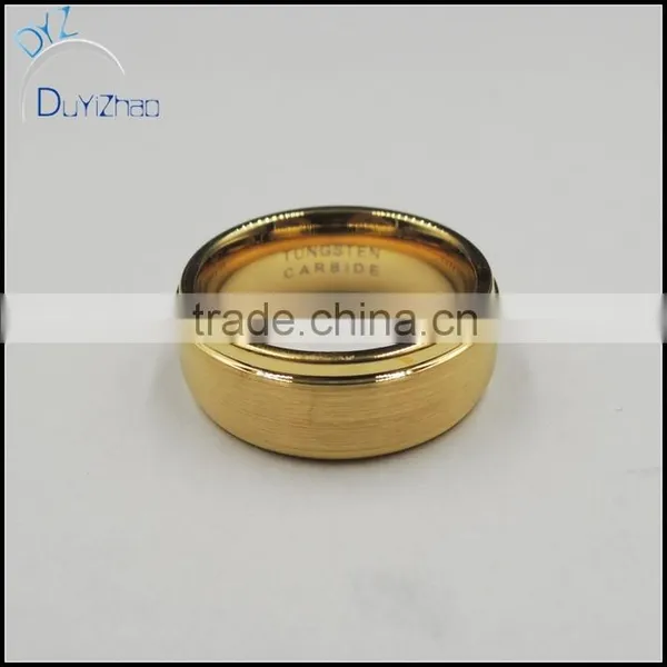 Flat Tungsten Gold Ring Wedding Ring Designs photo-3