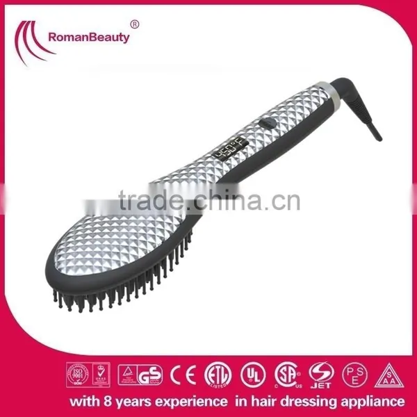 Pro Detangling Brush Electric Comb Hair Straightening Brush Iron