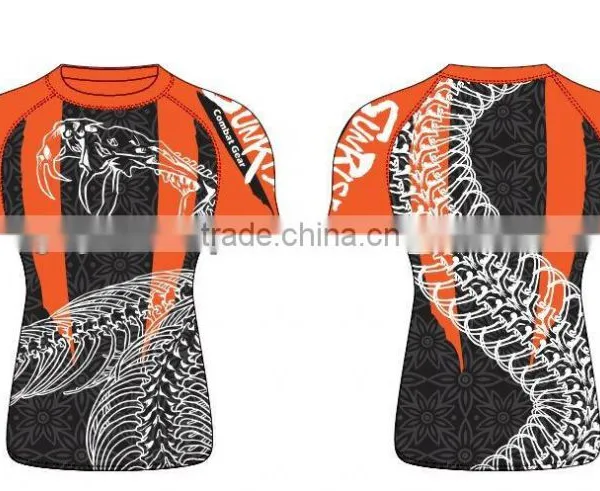 Custom Polyester Men's Short Sleeve MMA Rashguard BJJ OEM photo-2