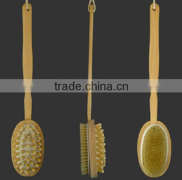 2016 Hotsale Wood Long Handle Body Back Wash Brushes for Scrubber Back Quality Choice photo-2