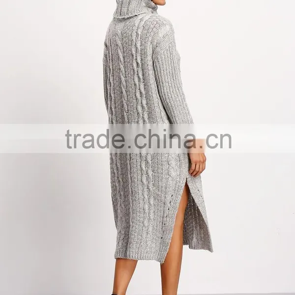 CASUAL WINTER DRESS WOMEN SWEATER DRESS photo-5