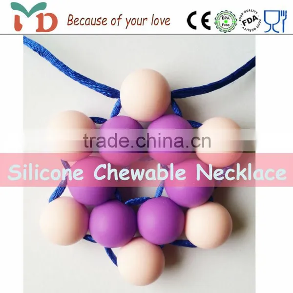 Soft Silicone Rubber Teething Ring/Silicone Necklace photo-2