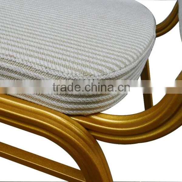 Hot Sale Aluminum Mould Foam White Stacking Wedding Party Chair photo-3