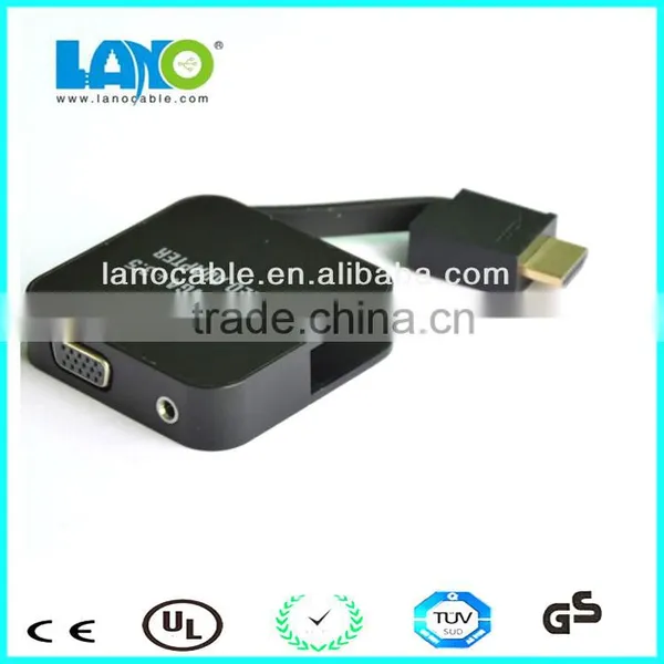 HDMI Male To VGA Female Video Cable Cord Converter Adapter 1080P For PC Black 19023 photo-2
