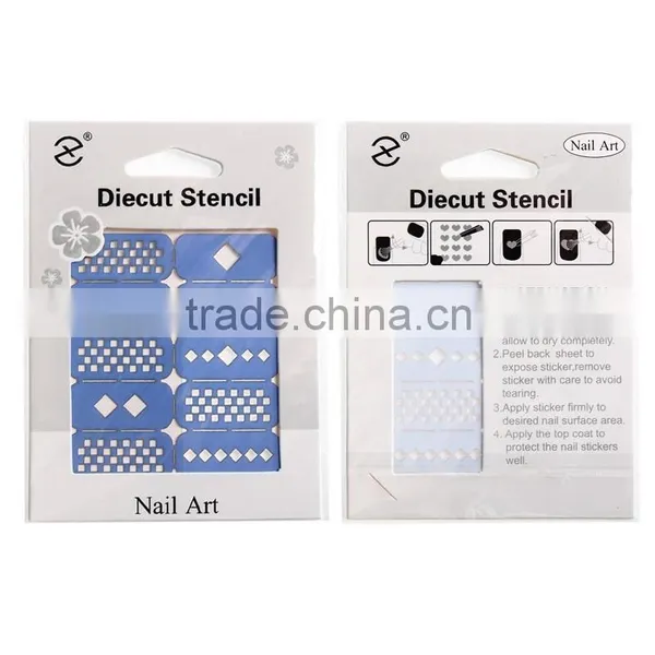 Fashion French Manicure Nail Art Design Tips Nail Sticker DIY Stencil photo-2