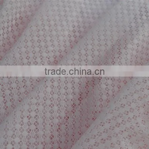 2015 New Design Nylon Warp Knitting Light Pink Snowflower Jacquard Mesh Fabric, Lingerie Fabric