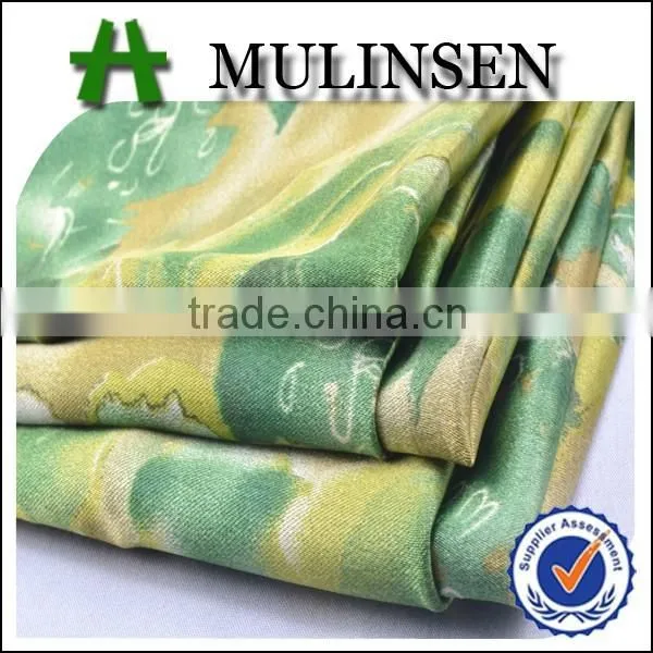 Mulinsen Textile Printed 50D*75D Woven Stretch Cheap Polyester Satin Fabric