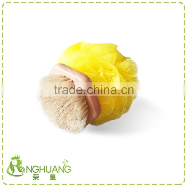 Bath brush with bath flower