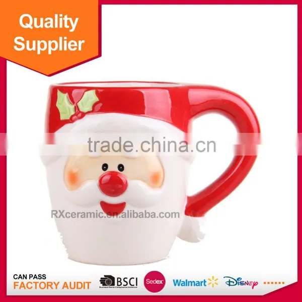 Eco-Friendly Feature and Christmas Snowman Shape Ceramic Coffee Cup photo-3