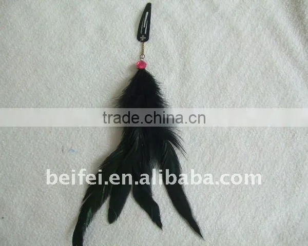 Black Feather Cheap Magic Hair Clip