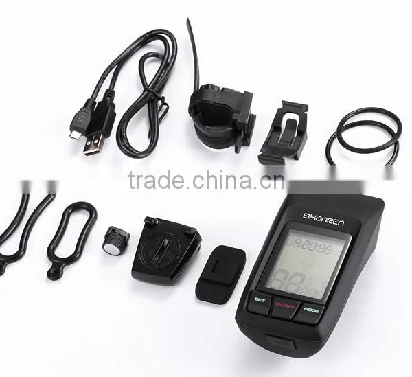 USB Rechargeable Rainproof LCD Backlight Bike Odometer Bicycle Light photo-4