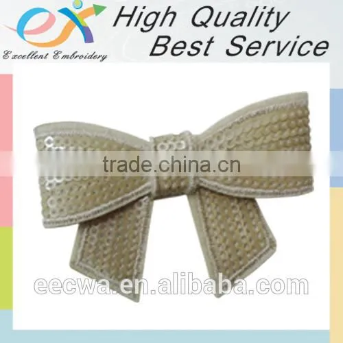 Factory Custom Hot Sale Embroidery Sequins Bowknot photo-5