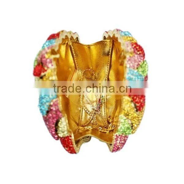 Colorful Floral Shape Clutch Evening Bag Rhinestone Evening Clutch Bags Ladies Purse (8764A-C2) photo-5