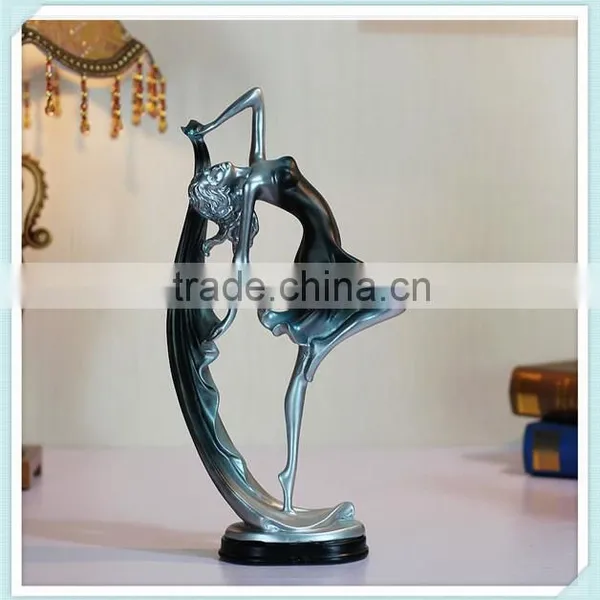 Polyresin Dancing Girl Figurine Dance Sculpture Modern for Home Decoration photo-4