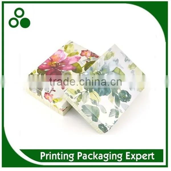 ELEGANT BOUTIQUE PAINTING PRINTING FLOWER CARDBOARD GIFT PAPER BOX photo-2