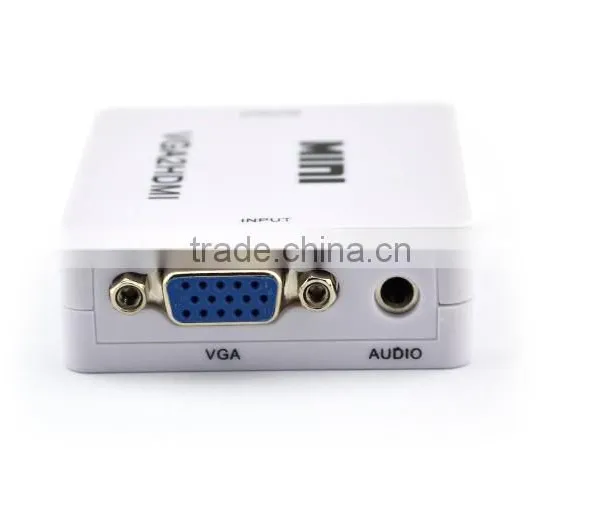 Hot Sell Mini VGA TO HDMI Converter , Vga2hdmi Converter Dengan With Audio 1080P 3D photo-2