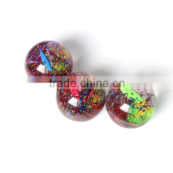 Crystal Fish Ball Cartoon Belt Small Fish Elastic Bouncing Ball Luminous Flash Magic Ball photo-2