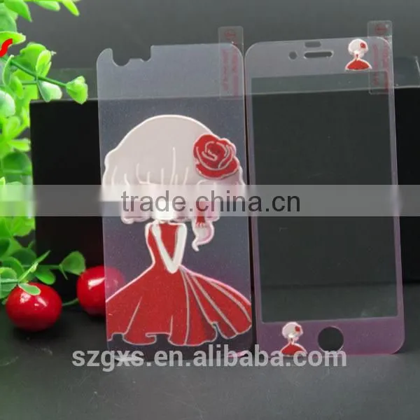 Beautiful Cartoon Mobile Phone Protective Case Front and Back Tempered Glass Screen Protector for Iphone 5 photo-3