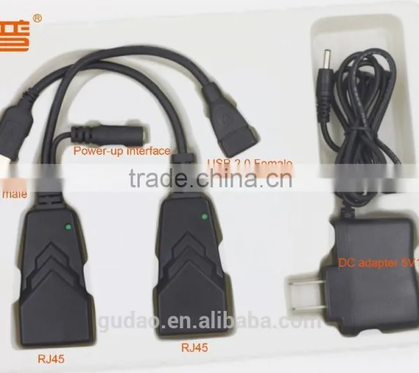 USB 2.0 Cable Extender LAN Amplifier for Computer Peripherals up to 100 m From Computer
