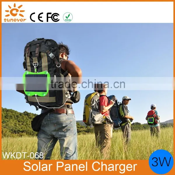 Mini Usb Solar Charger 3W Solar Panel High Quality Charger for Iphone/samsung/LG/Blackberry photo-2