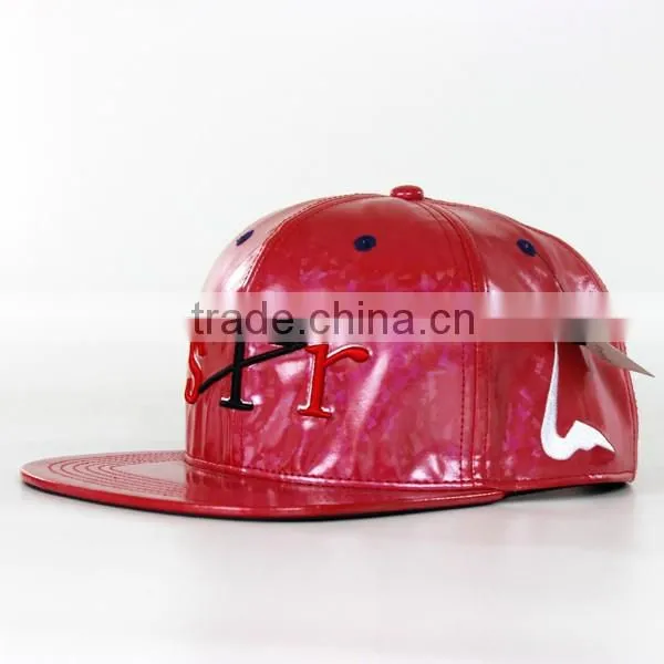 Leather Flat Bill Hat,hiphop Flat Brim Cap Hat,leather Flat Brim Snapback Hat photo-2