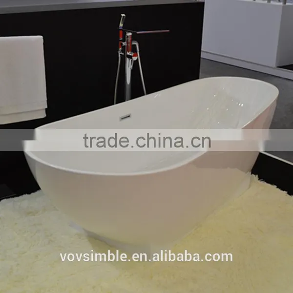 New Design Guangdong Solid Surface Hydromassage Bathtub photo-3