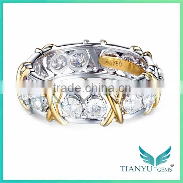 Synthetic Diamond Jewellery Wedding Rings 9 Hearts & Flower VVS1 E-F Round Cut Moissanite Diamond Women Rings Price photo-2