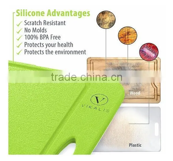 2016 New Style no Mold Fancy Folding Silicone Plastic Cutting Board photo-3