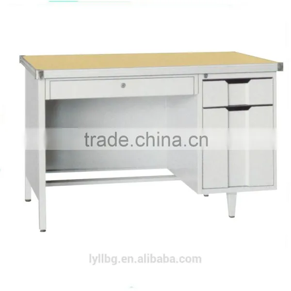 Factory Directly Metal Office Desk With One 3 Drawer Filing Cabinet photo-6
