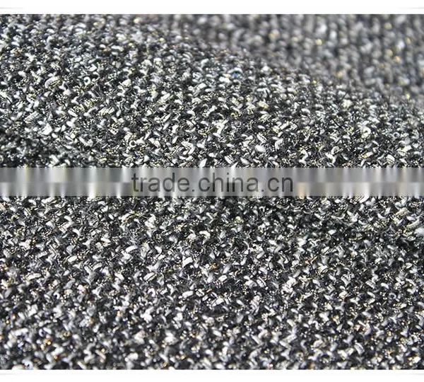 Wholesale Gold Metallic Woven Jacquard Wool Fabric, Woven Dress Fabric for Girls photo-5