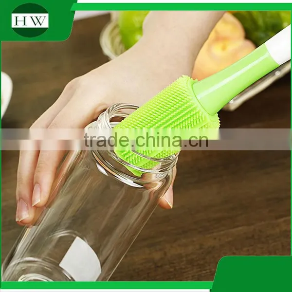 Kitchen Plastic Silicone Long Handle Hanging Tableware Water Cup Bottle Clean Cleaning Brush photo-4
