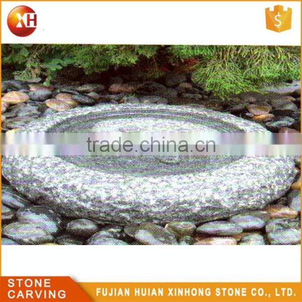 Stone Decorative Hand Carve Bird Carving Water Bowl photo-3
