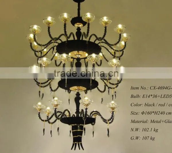 CE UL Certificate Wholesale Red Luxury Modern Metal Chandelier photo-4