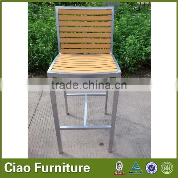 Polyester Wood Outdoor Pub Bar Chair High Chair photo-4