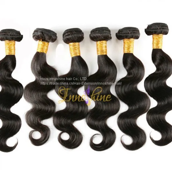 Wholesale Natural Virgin Remy Indian Human Body Wave Human Hair Weft/weaving photo-2