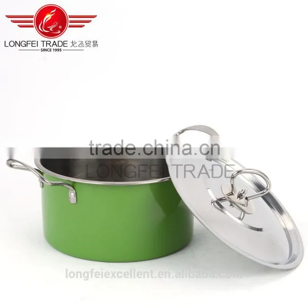 2016 3pcs Stainless Steel Color Steel Handle High Pot Set photo-5